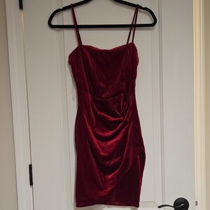 Windsor Red Velvet Mini Dress